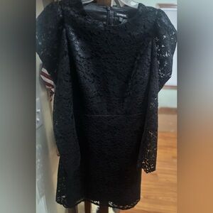 Express Black Lace Dress